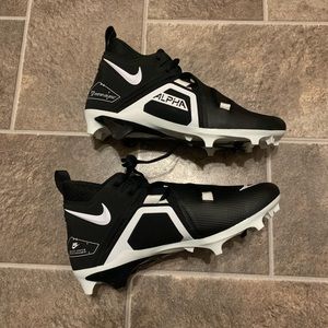 Nike Alpha Menace Pro 3 Mid Football Cleats Black Mens Size 9.5 CT6649-001
